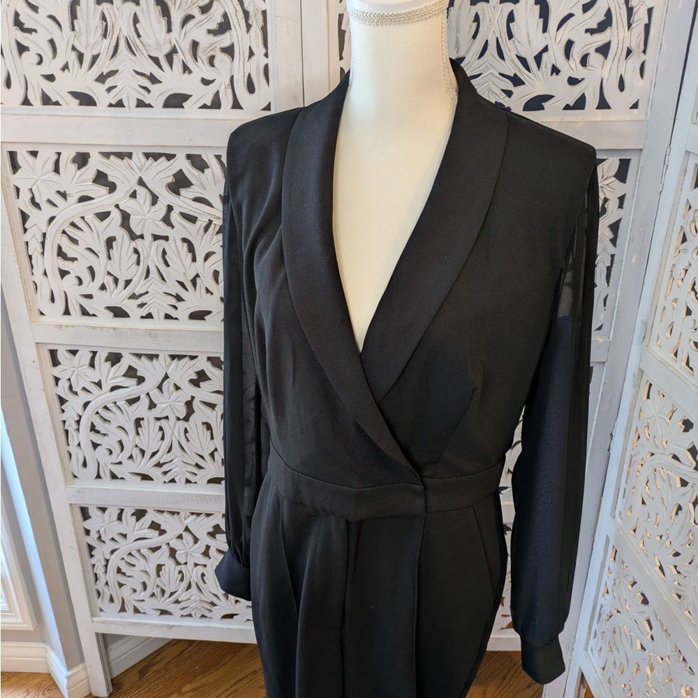 White House Black Market Charcoal Jumpsuit NWT Sz 8